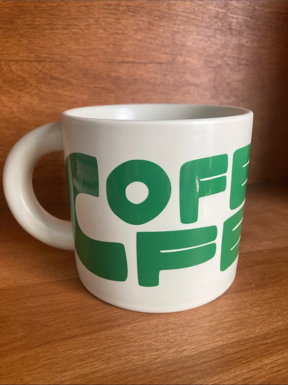 Starbucks Green and White COFFEE FOR ALL Mug CLK25 NWT